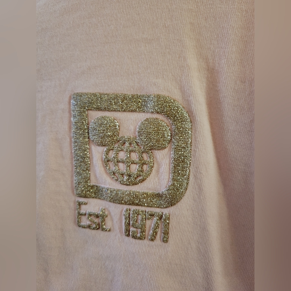 Walt Disney World Long Sleeve Oversized Spirit Jersey Rose Gold Size XS - Picture 4 of 9